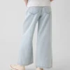 Kinderjeans met hoge taille, wijde pijpen en enkellengte