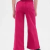 Kinderjeans met hoge taille, wijde pijpen en enkellengte