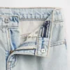 Kinderjeans met hoge taille, wijde pijpen en enkellengte