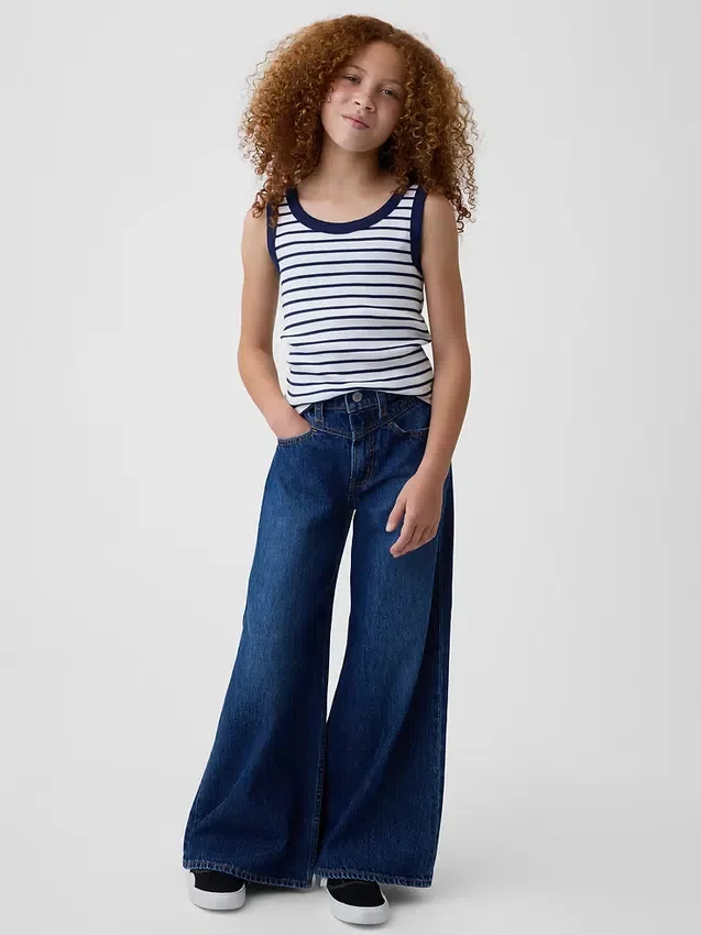 Kinderjeans met lage taille en baggy pasvorm