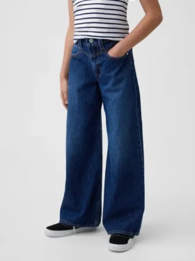 Kinderjeans met lage taille en baggy pasvorm