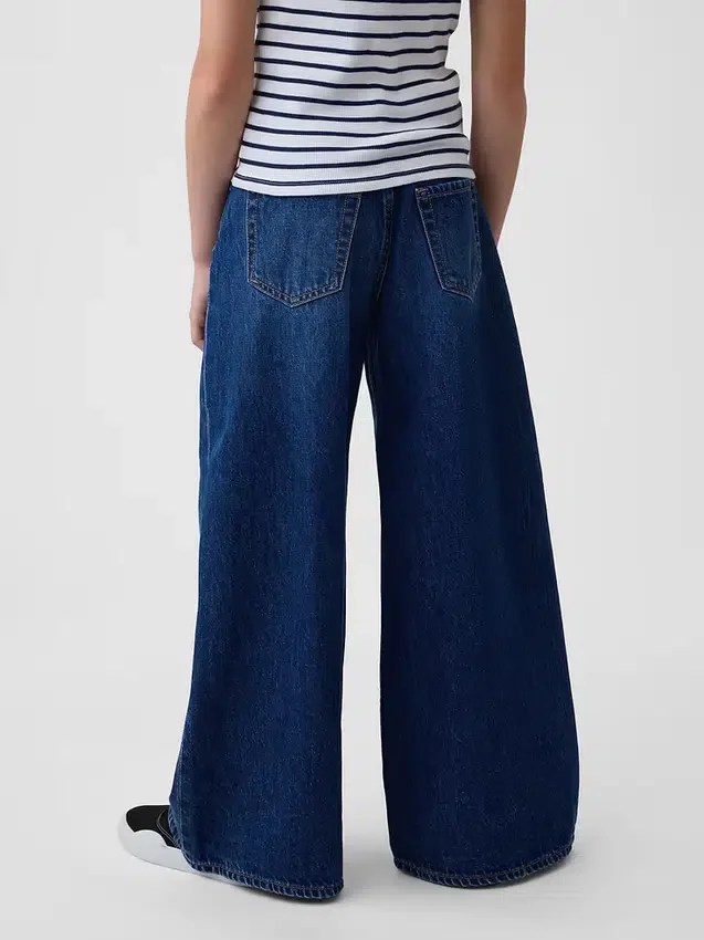Kinderjeans met lage taille en baggy pasvorm