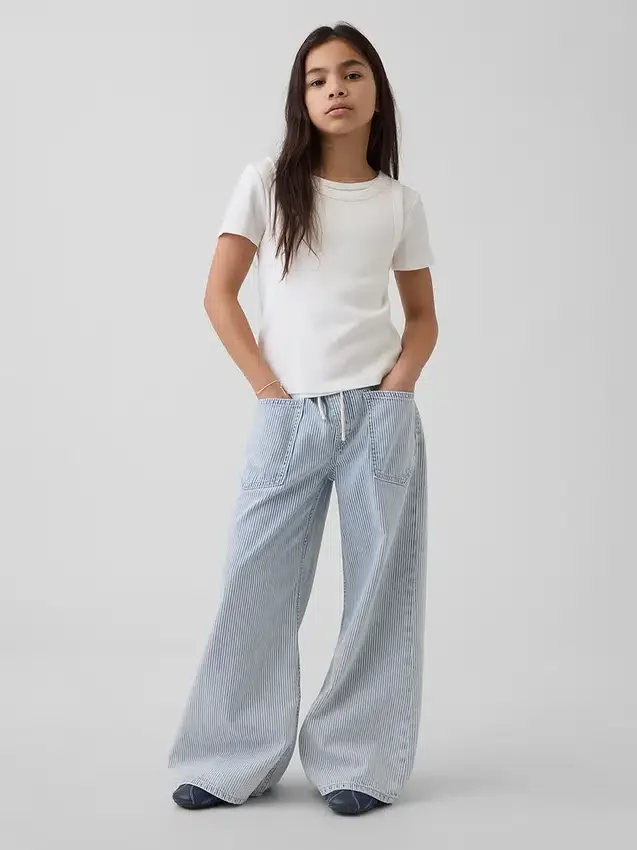 Kinderjeans met lage taille en losse pasvorm