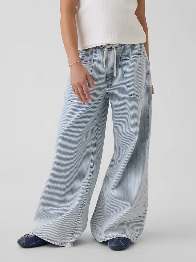 Kinderjeans met lage taille en losse pasvorm