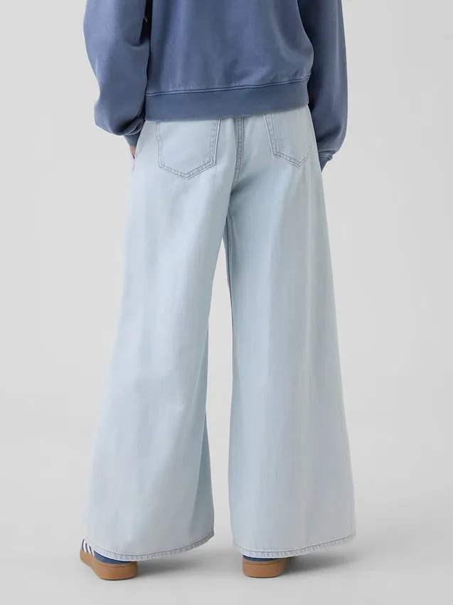 Kinderjeans met lage taille en losse pasvorm