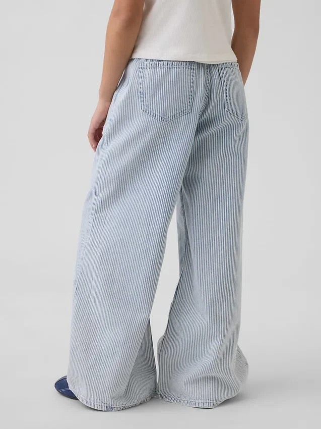 Kinderjeans met lage taille en losse pasvorm