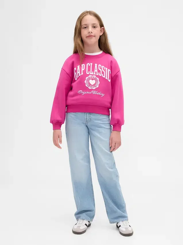 Kinderjeans met lage taille en rechte pasvorm