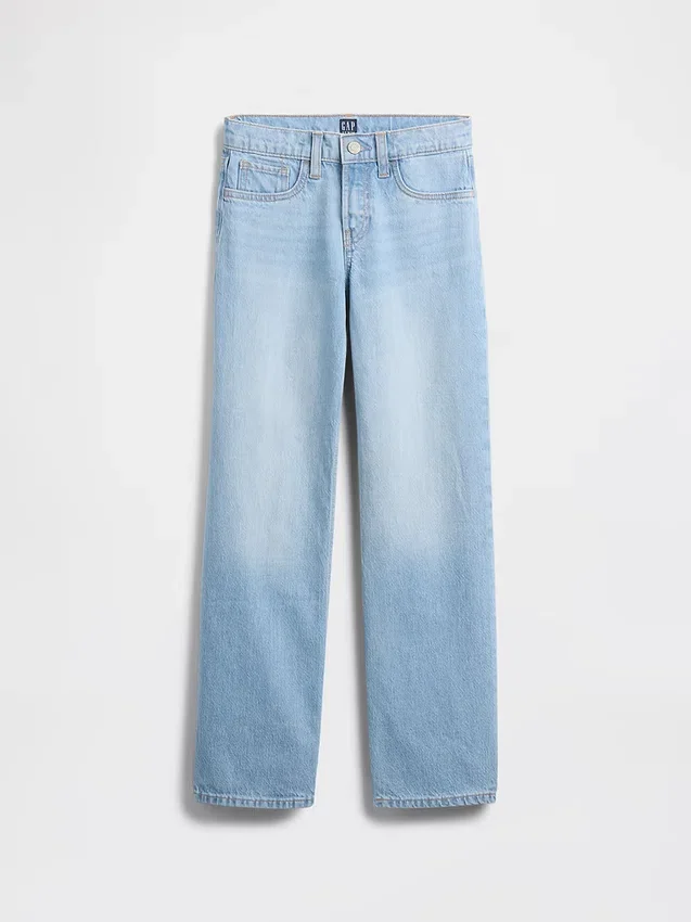 Kinderjeans met lage taille en rechte pasvorm