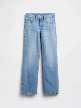 Kinderjeans met lage taille en rechte pasvorm