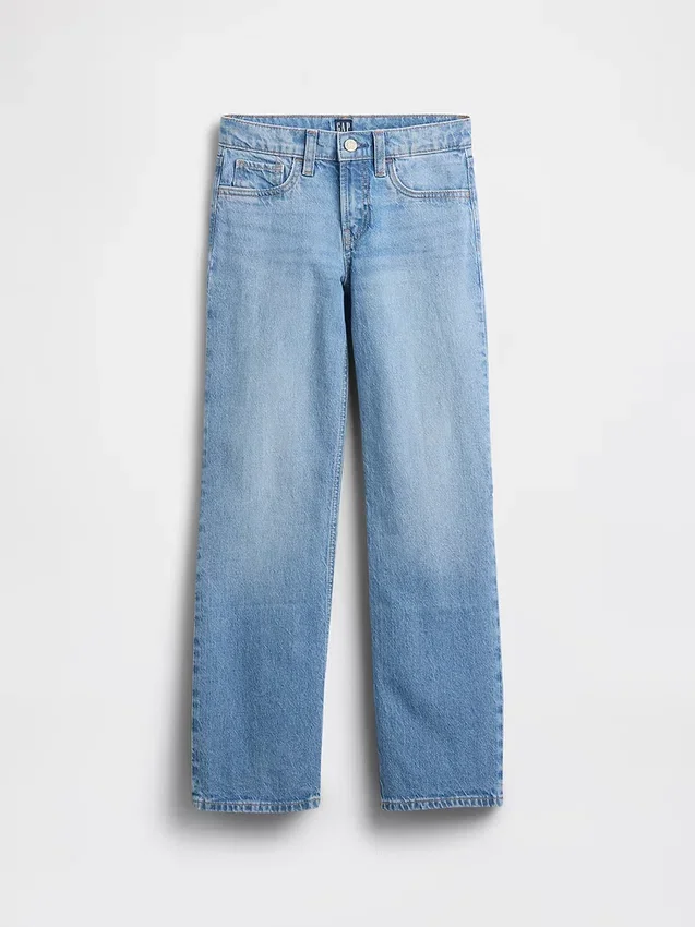 Kinderjeans met lage taille en rechte pasvorm