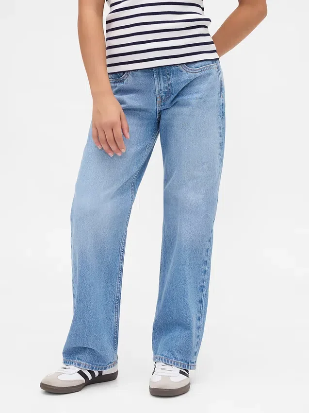 Kinderjeans met lage taille en rechte pasvorm