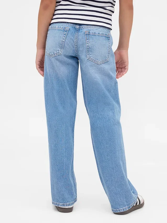 Kinderjeans met lage taille en rechte pasvorm