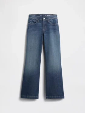 Kinderjeans met lage taille en relaxte flare