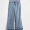 Kinderjeans met lage taille en relaxte flare