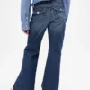 Kinderjeans met lage taille en relaxte flare