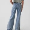 Kinderjeans met lage taille en relaxte flare