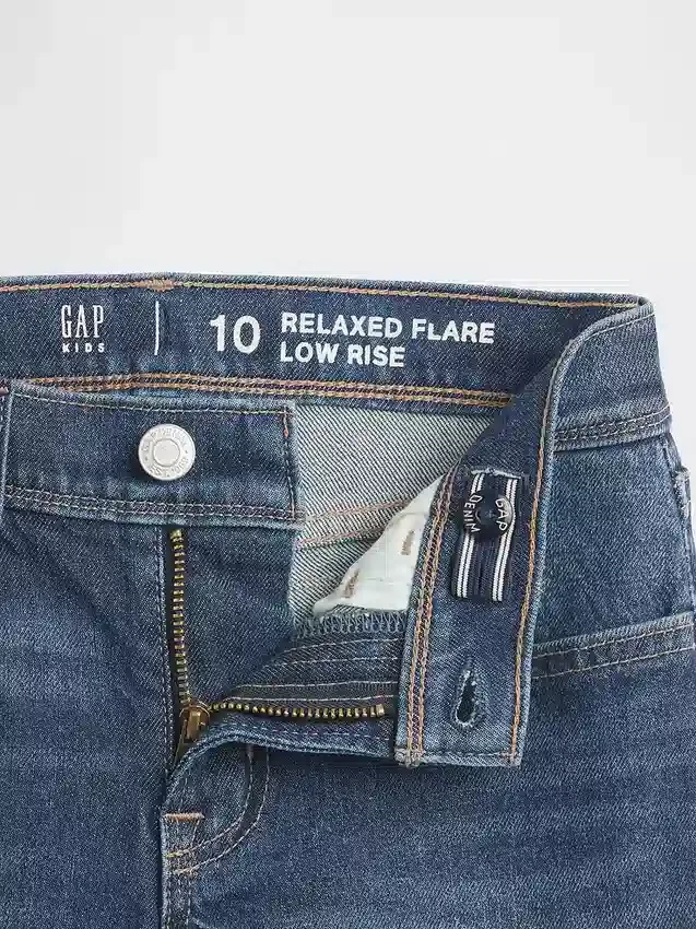 Kinderjeans met lage taille en relaxte flare