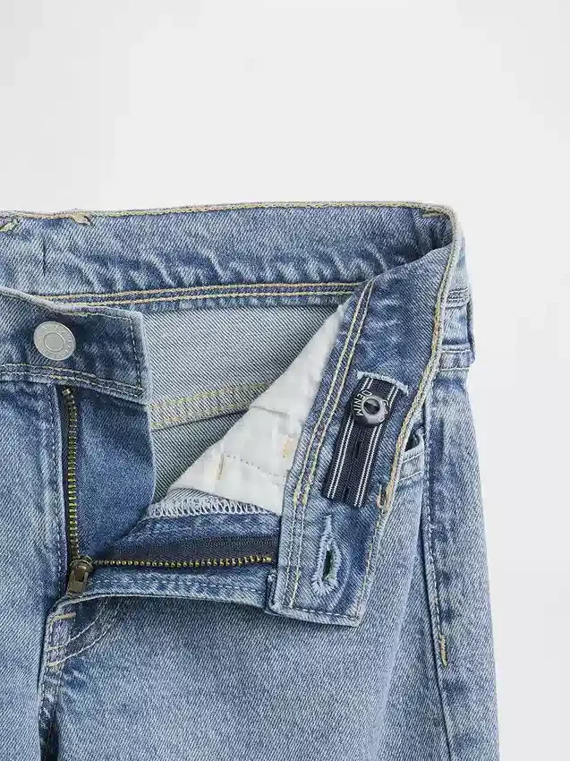 Kinderjeans met lage taille en relaxte flare