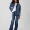 Kinderjeans met lage taille en relaxte, rechte pasvorm
