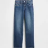 Kinderjeans met lage taille en relaxte, rechte pasvorm