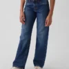 Kinderjeans met lage taille en relaxte, rechte pasvorm