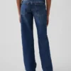 Kinderjeans met lage taille en relaxte, rechte pasvorm