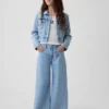 Kinderjeans met lage taille, ‘I Heart NY’-borduursel en baggy pasvorm