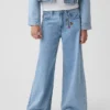 Kinderjeans met lage taille, ‘I Heart NY’-borduursel en baggy pasvorm