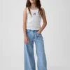 Kinderjeans met lage taille, ‘I Heart NY’-borduursel en baggy pasvorm