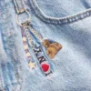 Kinderjeans met lage taille, ‘I Heart NY’-borduursel en baggy pasvorm