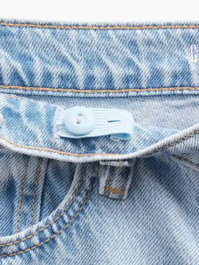 Kinderjeans met lage taille, ‘I Heart NY’-borduursel en baggy pasvorm