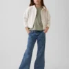 Kinderjeans met lage taille, naden en relaxte flare