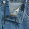 Kinderjeans met lage taille, naden en relaxte flare