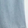 Kinderjeans met lage taille, strikjes en wijde pijpen
