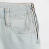 Kinderjeans met lage taille, vetersluiting en relaxte flare