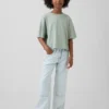 Kinderjeans met lage taille, wijd been