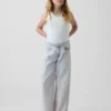 Kinderjeans met lage taille, wijd been