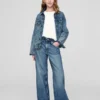 Kinderjeans met lage taille, wijd been