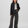 Kinderjeans met lage taille, wijd been