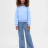 Kinderjeans met lage taille, wijd been