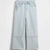 Kinderjeans met lage taille, wijd been