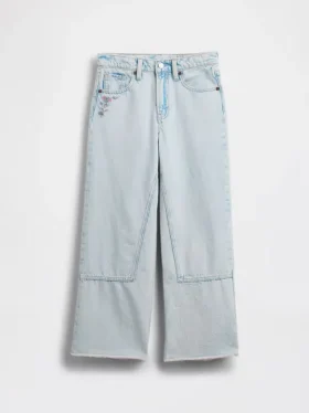 Kinderjeans met lage taille, wijd been