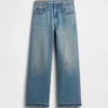 Kinderjeans met lage taille, wijd been
