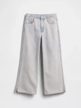 Kinderjeans met lage taille, wijd been