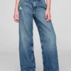 Kinderjeans met lage taille, wijd been