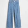 Kinderjeans met lage taille, wijd been