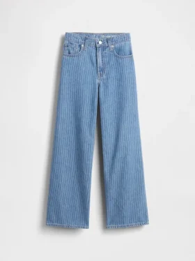 Kinderjeans met lage taille, wijd been