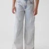 Kinderjeans met lage taille, wijd been