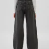 Kinderjeans met lage taille, wijd been