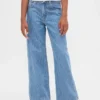 Kinderjeans met lage taille, wijd been